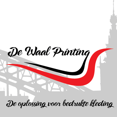 Logo van De Waal Printing met de Waalbrug